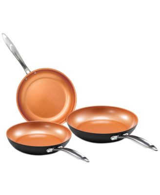 Gotham Steel - Pro Hard Anodized Ti-Ceramic Nonstick 3-Pc. Frying Pan Set