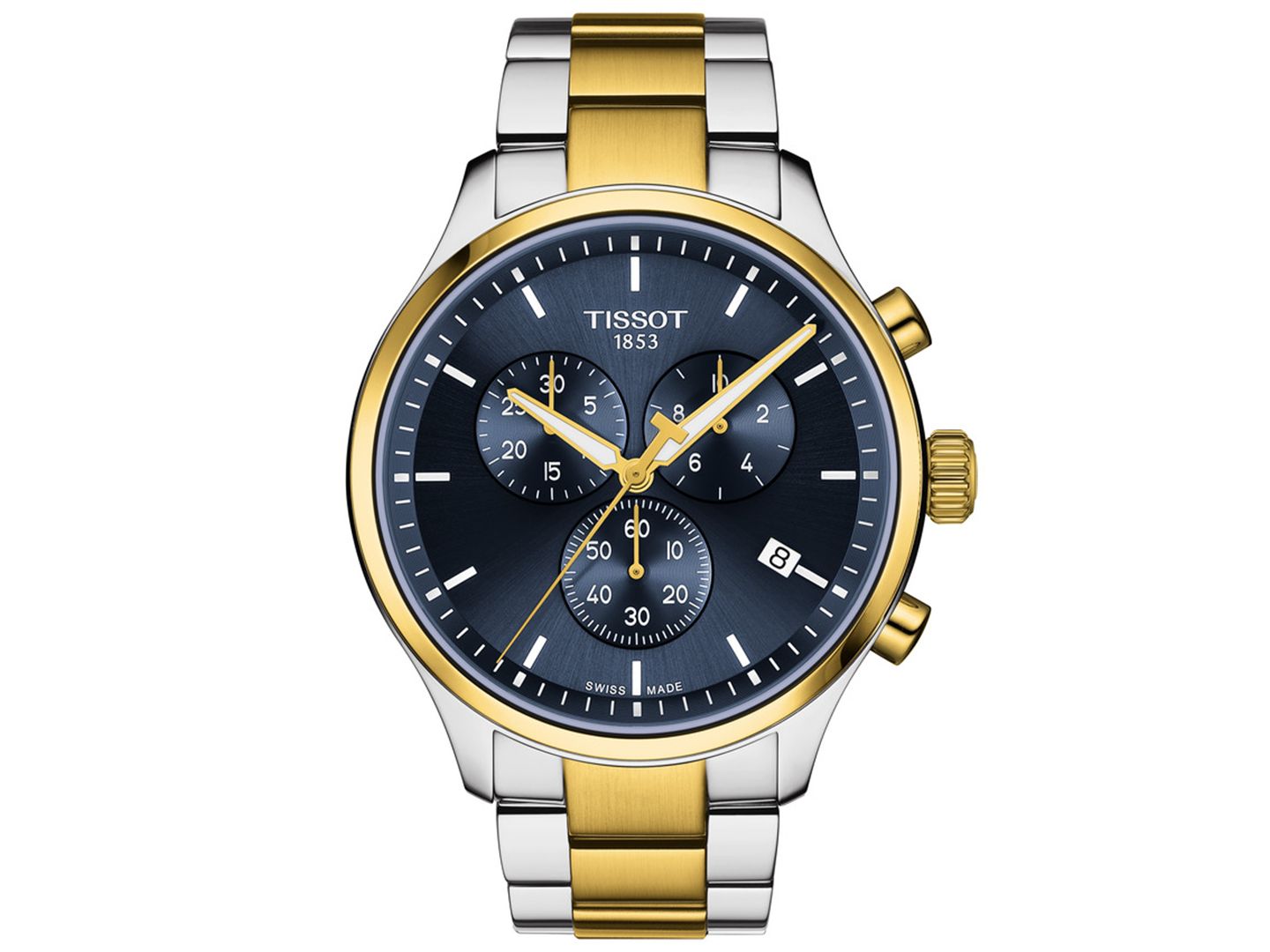 Мужские часы Tissot Swiss Chronograph Chrono XL Classic Two-Tone Stainless Steel Bracelet Watch 45mm — фото 1