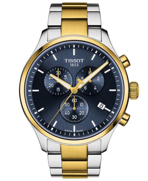 Мужские часы Tissot Swiss Chronograph Chrono XL Classic Two-Tone Stainless Steel Bracelet Watch 45mm