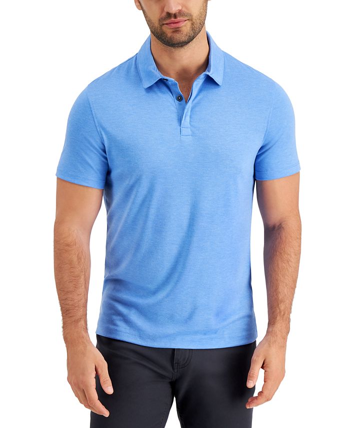 Alfani Men's AlfaTech Stretch Solid Polo Shirt, Created for Macy's - Macy's