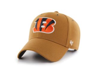 Men's '47 Black Cincinnati Bengals Franchise Logo Fitted Hat Size: Small