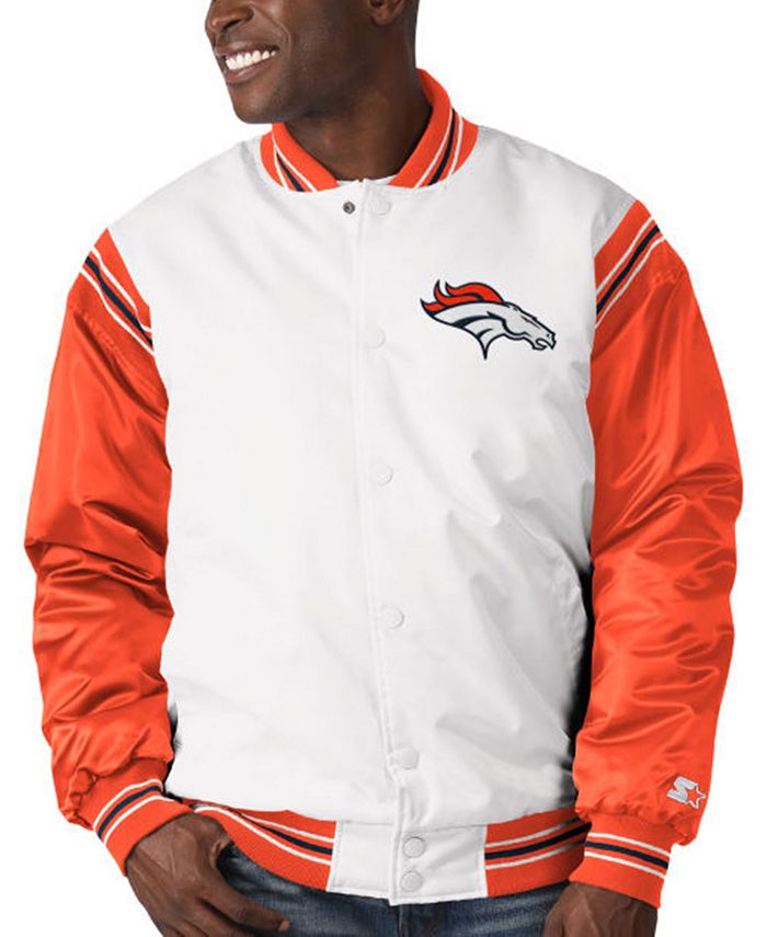 Starter Denver Broncos Men's The Renegade Satin Jacket - Macy's