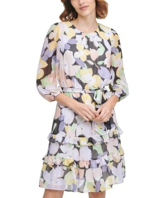 Calvin Klein - Printed Tiered Dress