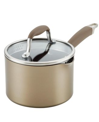 未使用品アノロンAnolon 2QT カバー付きソースパン Anolon Advanced Home Hard-Anodized Nonstick Straining