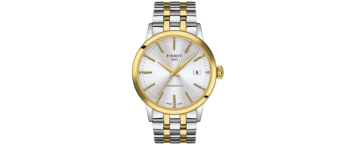 Tissot Men's Swiss Automatic Classic Dream Two-tone Stainless Steel Bracelet Watch 42mm In Silver