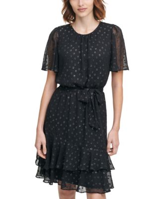 Calvin Klein - Printed Tiered Dress