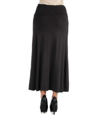 Women's Elastic Waist Maxi Skirt