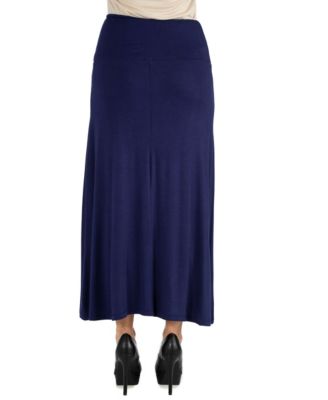 Women's Elastic Waist Maxi Skirt