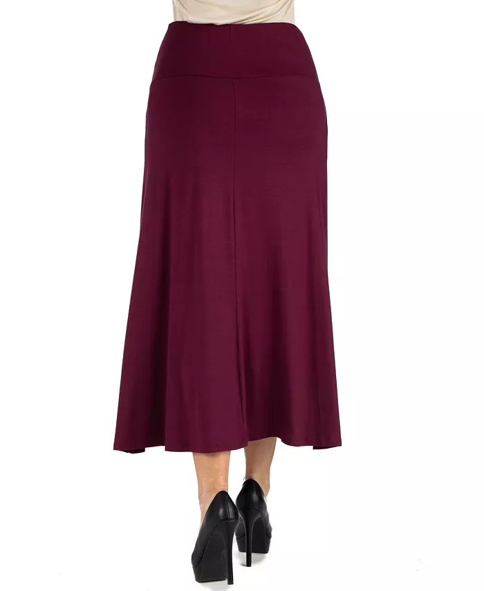 Women's Elastic Waist Maxi Skirt - thumbnail 8