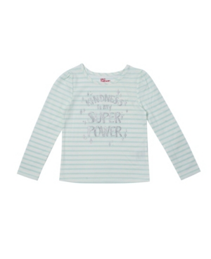 image of Epic Threads Little Girls Striped Long Sleeve Text Tee