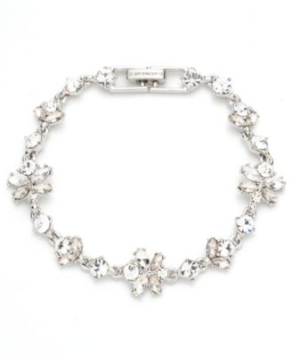 Givenchy - Silver-Tone Crystal Cluster Flex Bracelet