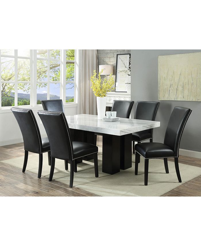 Furniture Camila Rectangle Dining Table, Black Rectangle Kitchen Table And Chairs