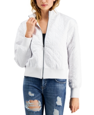Guess white bomber jacket clearance