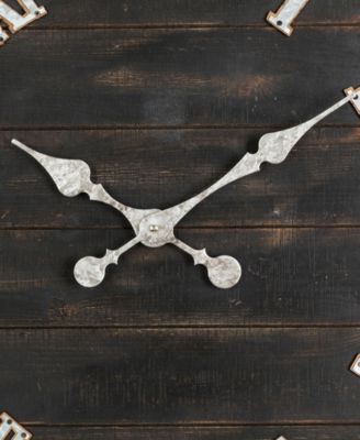Oversized Farmhouse Wooden Galvanized Wall Clock