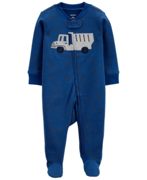 Carter's Baby Boys Truck 2-Way Zip Cotton Sleep and Play One Piece