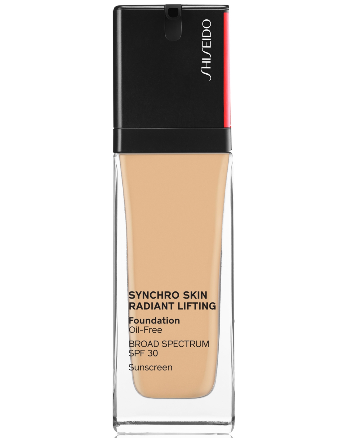 Shiseido Synchro Skin Radiant Lifting Foundation, 30 ml In Alder - Light Olive Tone For Light Skin