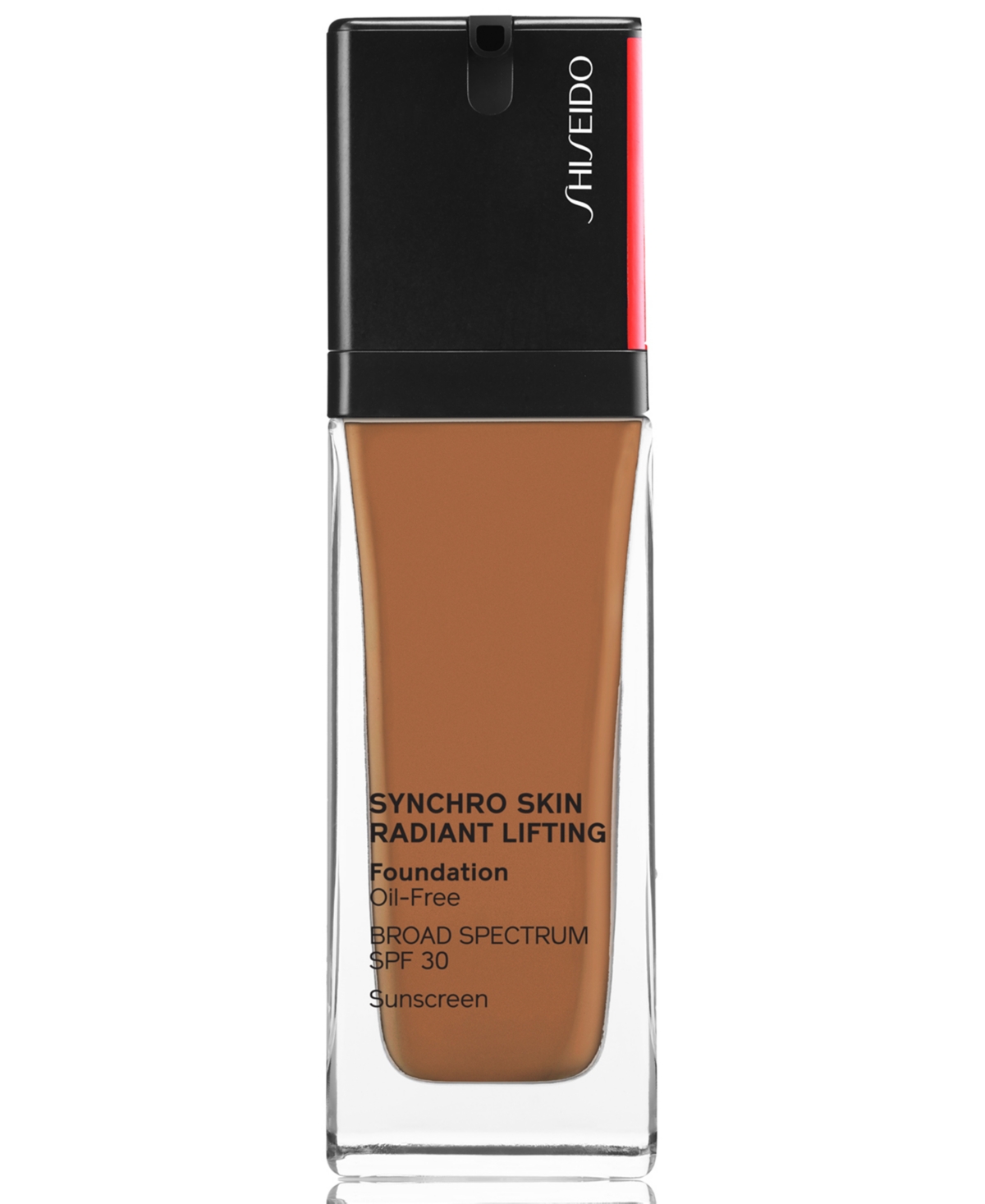 Shiseido Synchro Skin Radiant Lifting Foundation, 30 ml In Topaz - Balanced Tone For Deep-tan Skin