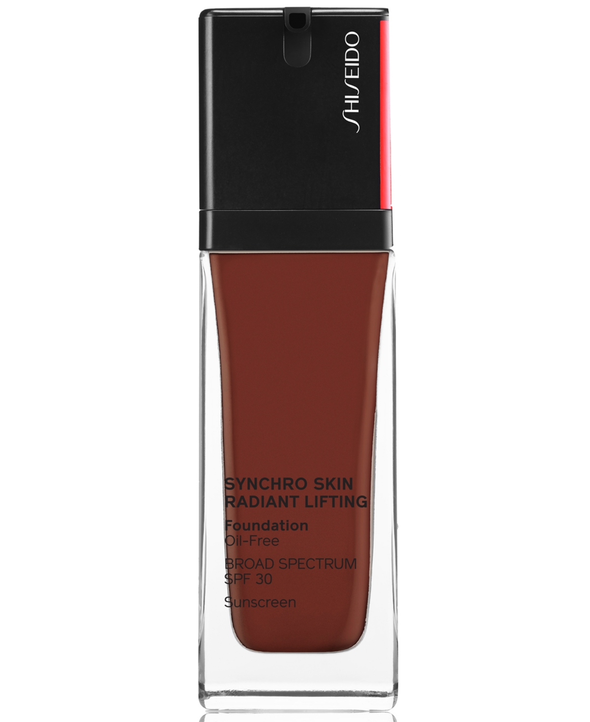 Shiseido Synchro Skin Radiant Lifting Foundation, 30 ml In Rosewood - Reddish Tone For Deep Skin,r