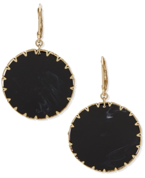 image of lonna & lilly Gold-Tone Jet Disk Drop Earrings