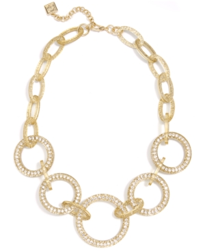 image of Zenzii Crystal Circle Link Collar Necklace, 19