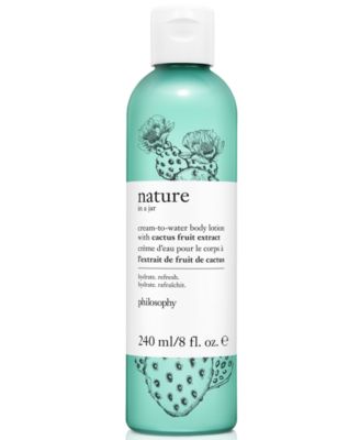 philosophy - Nature In A Jar Cream-To-Water Body Lotion With Cactus Fruit Extract, 8-oz.