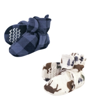 Hudson Baby Boys and Girls Quilted Booties Pack of 2