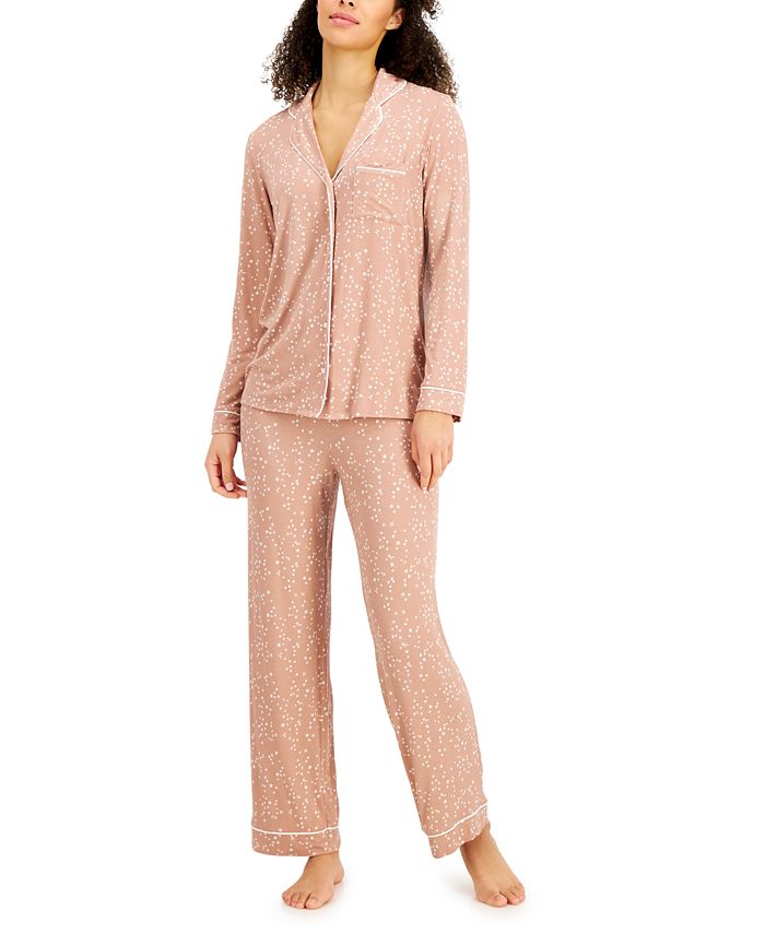 Alfani Printed Ultra-Soft Pajama Set, Created for Macy's - Macy's