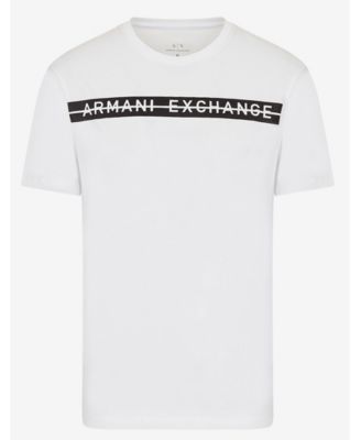 A|X Armani Exchange - |X  Strikethrough Logo Stripe T-Shirt
