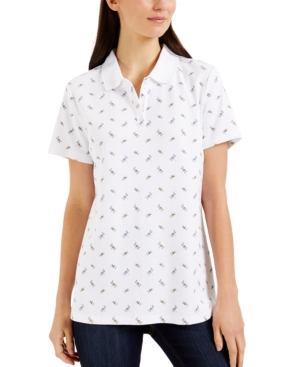 Karen Scott Printed Polo Top Created for Macy's