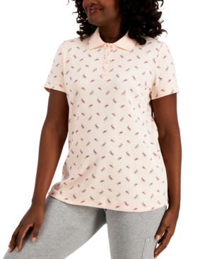 Karen Scott Printed Polo Top Created for Macy's