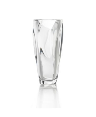 Mikasa Cassia Crystal Glass Vase - 12 Inch Tall Lead-Free Crystal Vase With Twist Design