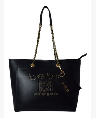 bebe black tote bag