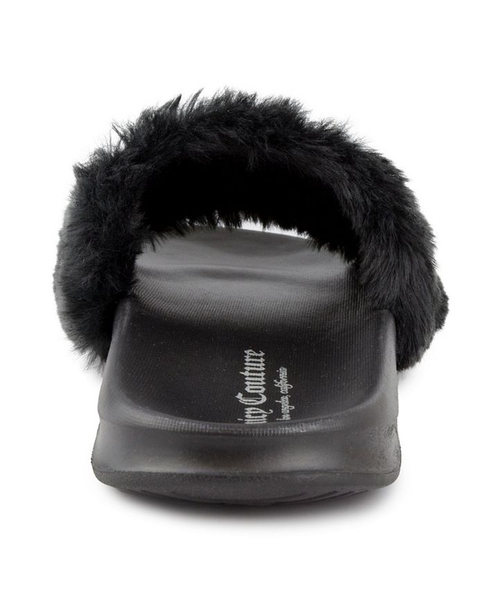 Juicy Couture Women's Sleek Faux Fur Sandal Slide & Reviews - Sandals ...
