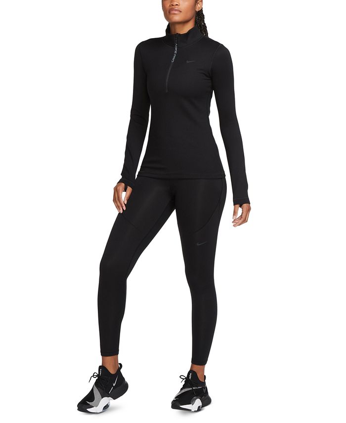 Nike Pro Women's Therma Leggings In Red/Black | Size XS | CU4595-690