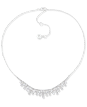 image of Anne Klein Baguette Cluster Frontal Necklace, 16