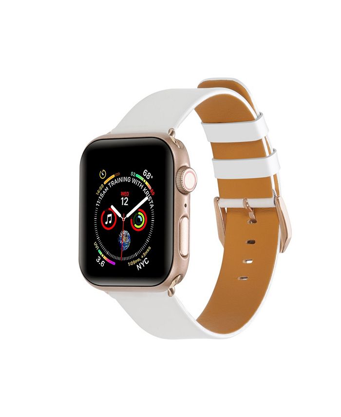 Posh Tech Unisex White Patent Leather Replacement Band for Apple