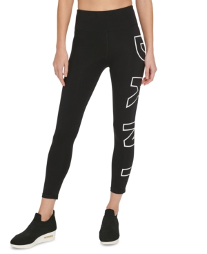 Dkny Sport Logo High-Waist 7/8 Length Leggings
