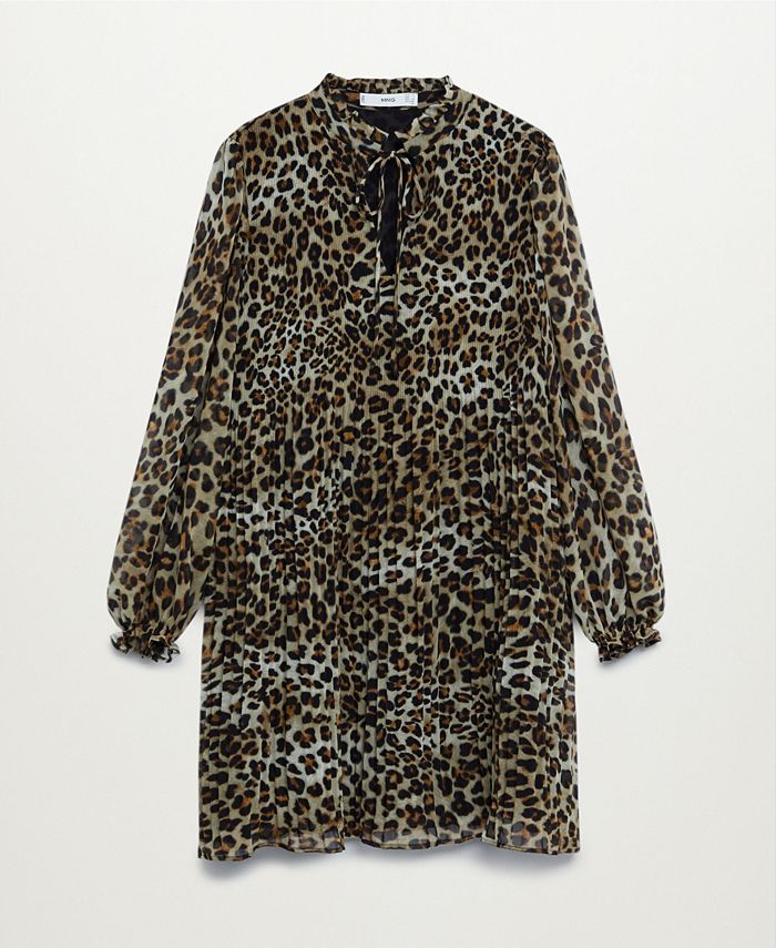 MANGO Women's Leopard Print Dress - Macy's