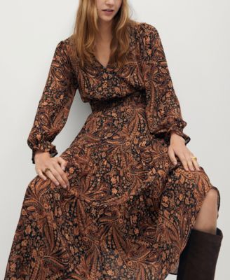 MANGO Women's Paisley Print Dress - Macy's