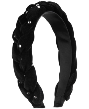 image of Thalia Sodi Rhinestone Braided Fabric Headband, Created for Macy-s