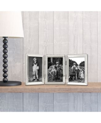 Metal Triple Picture Frame with Inner Beading, 3.5" x 5"