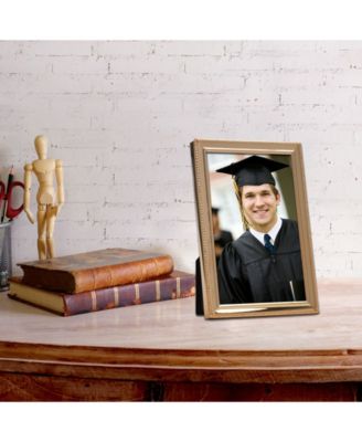 Polished Metal Picture Frame - Bead Border Design, 4" x 6"