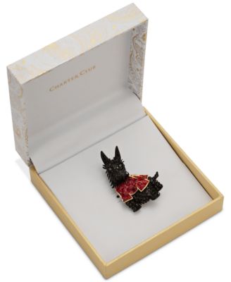 Charter Club Black Dog Box Pin, Created for Macy's