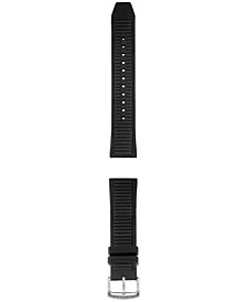Men's CZ Smart Black Silicone Smart Watch Strap