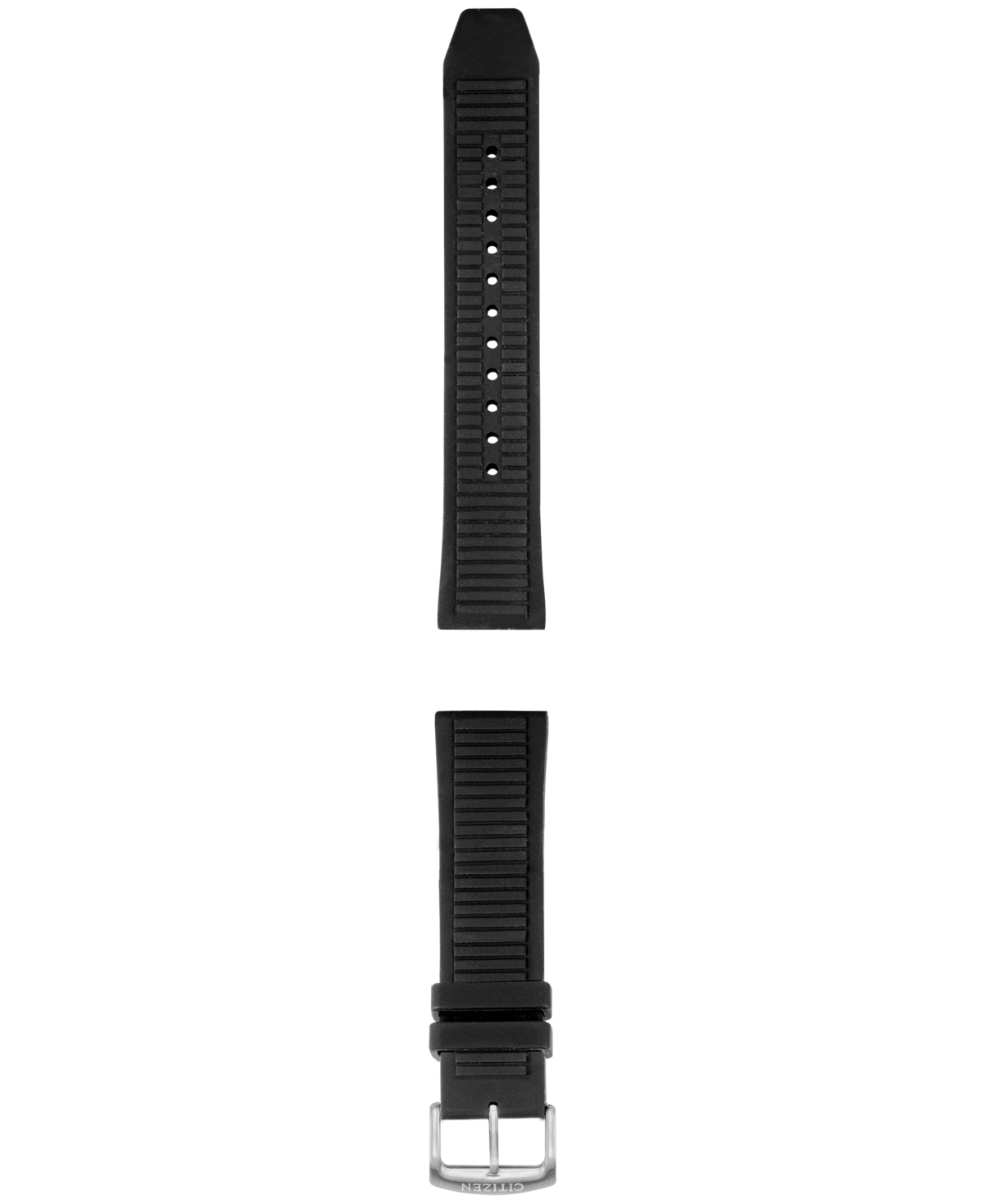 Men's Cz Smart Black Silicone Smart Watch Strap - Black Silicone