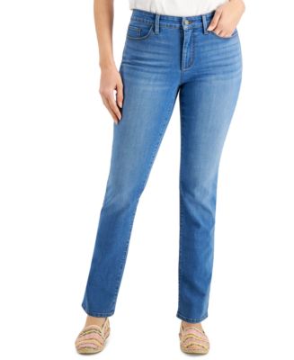 Charter Club Lexington Tummy Control Straight-Leg Jeans, Created for ...