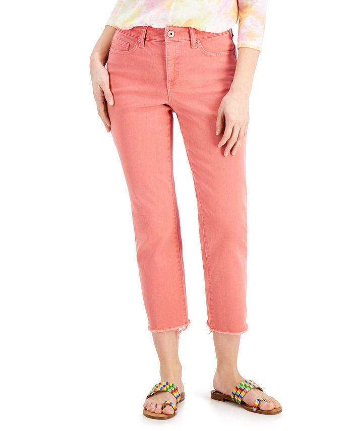 Style & Co Petite High-Rise Straight-Leg Crop Jeans, Created for Macy's ...