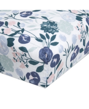 aden by aden + anais Essentials Cotton Muslin Crib Sheet Flowers Bloom Collection