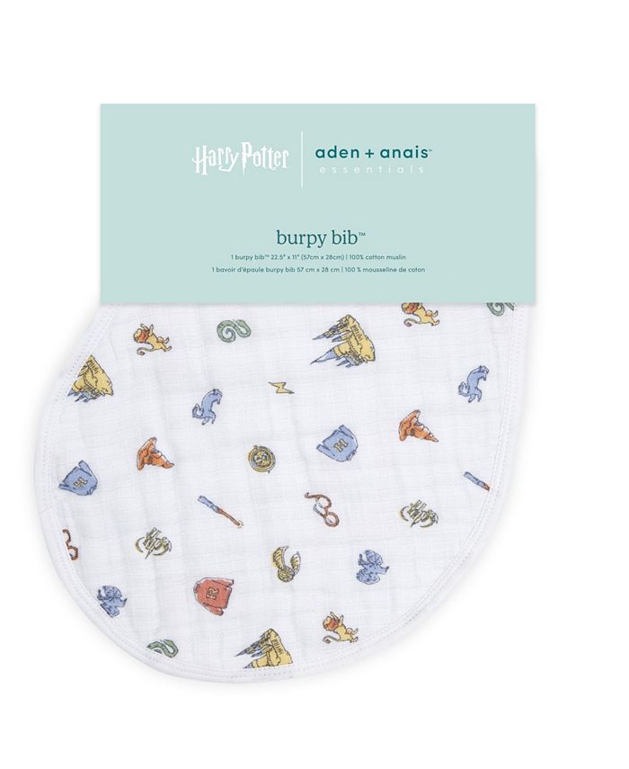 aden by aden + anais Essentials Cotton Muslin Baby Burpy Bib Harry Potter Hogwarts Collection