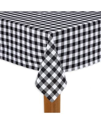 Lintex - Buffalo Check Black 100% Cotton Table Cloth for Any Table 70" Round